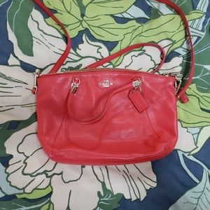 Hot Pink Coach Leather Bag